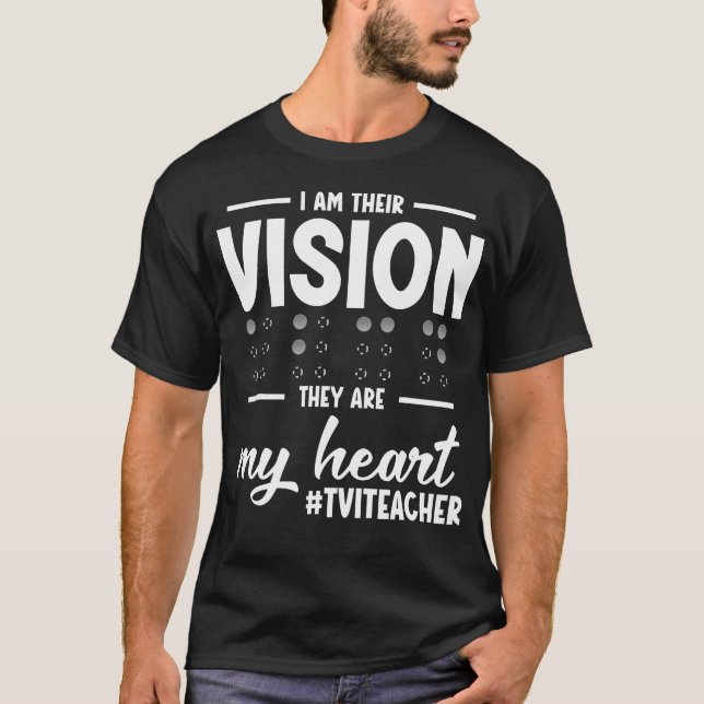 T-shirt Visually Impaired Teacher Squad My Heart Vit Teach (Devant)