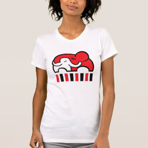 T-shirt visuel infantile d'étreinte de l'éléphant