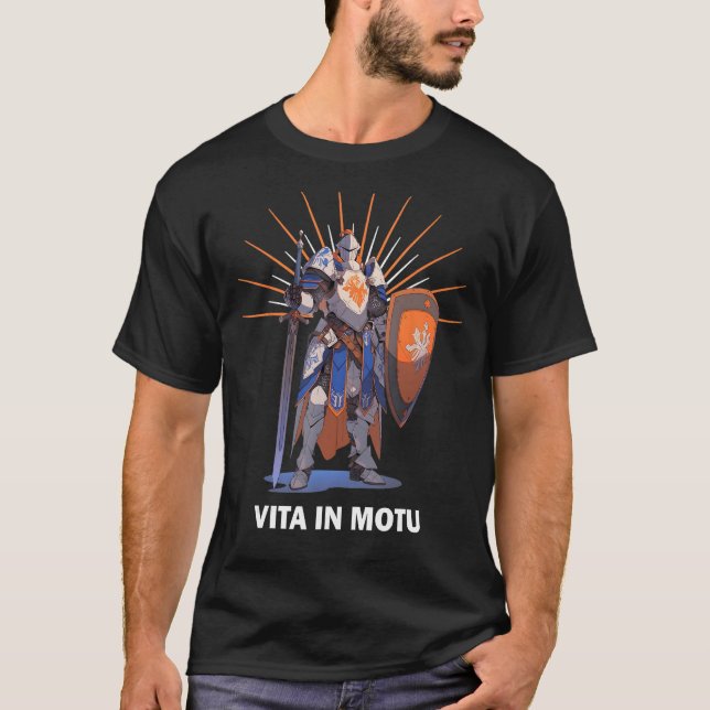 T-shirt VITA IN MOTU Knights Templar Moto (Devant)