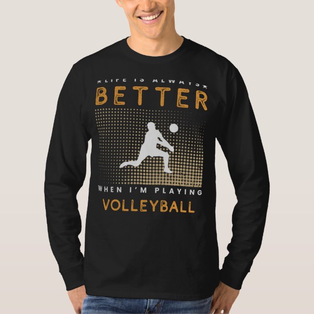 T-shirt Vitalité du volley-ball : Jeu de plaisir de frisso (Devant)