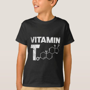 T-shirt Vitamine T Testosteron Bodybuilding Salle De Fitne