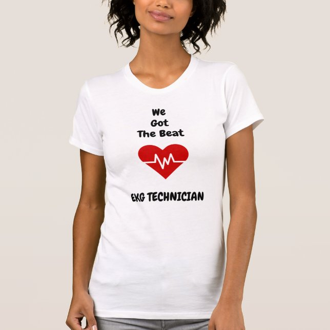 T-shirt Vitesse cardiaque du technicien EKG (Devant)
