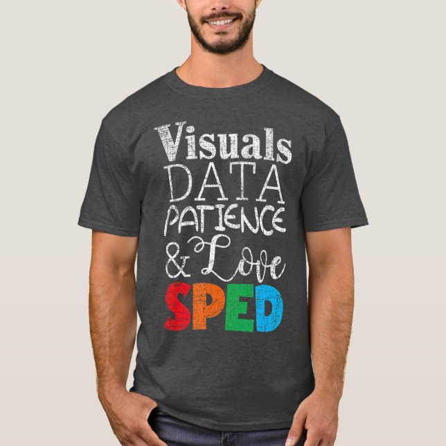 T-shirt Vitesse d'amour de la patience des données visuell (Devant)