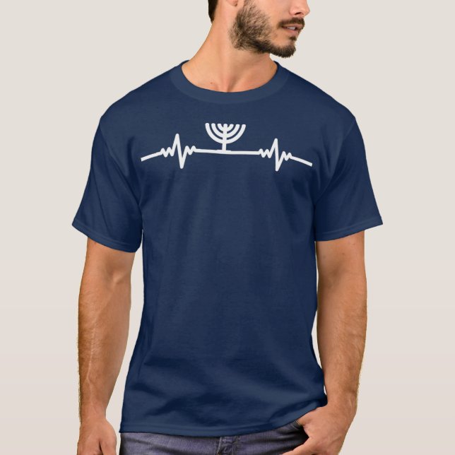T-shirt Vitesse d'impulsion de coeur Menorah vitesse d'imp (Devant)