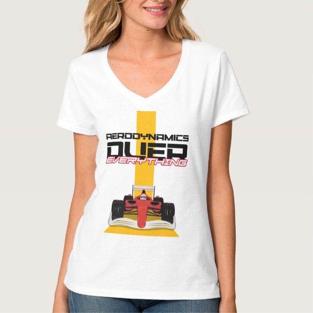 T-shirt Vitesse et précision - Aérodynamique d'abord (Devant)