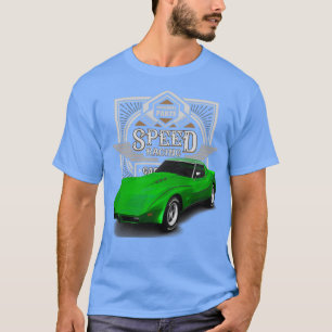 T-shirt Vitesse Et Puissance De La Voiture Musculaire Amér
