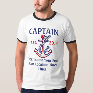 T-shirt Vitesse personnalisée de capitaine de capitaine