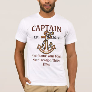 T-shirt Vitesse personnalisée de capitaine de capitaine