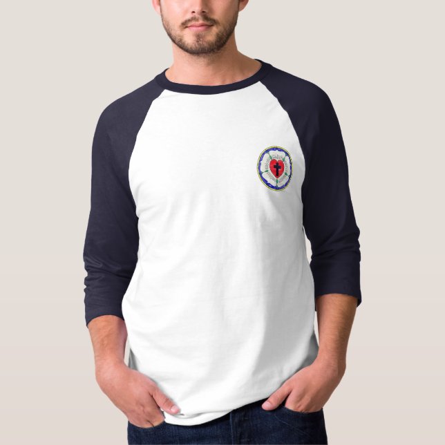 T-shirt Vitrail de la Rose de Luther (Devant)