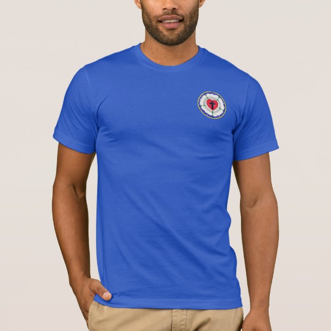 T-shirt Vitrail de la Rose de Luther (Devant)