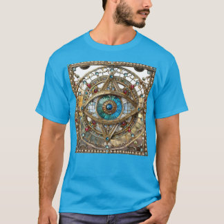 T-shirt Vitrail Orné du Troisième Œil