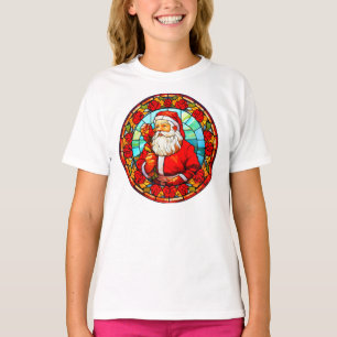 T-shirt Vitrail Père Noël ornement de Noël-67680