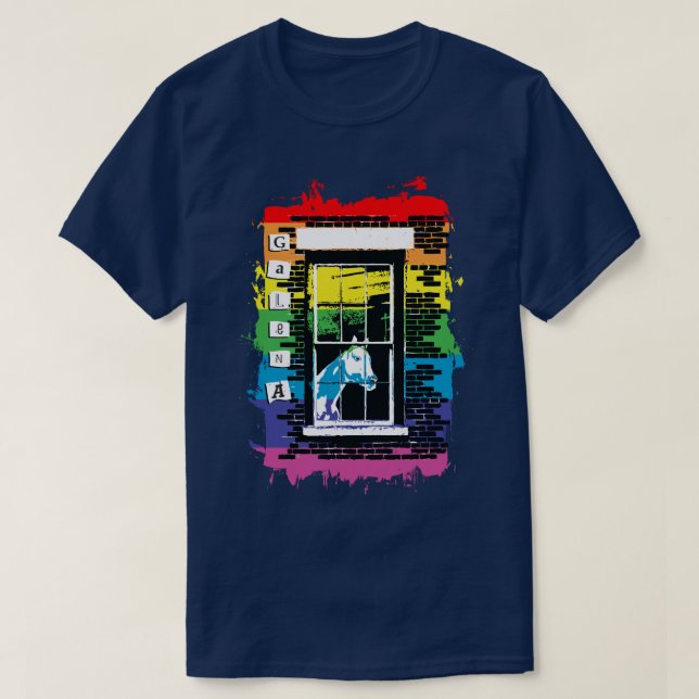 T-shirt vitre arc-en-ciel (Design devant)