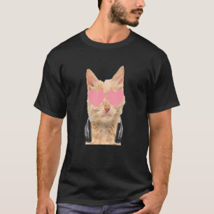T-shirt Vitres de chat Parti Animal Colorful Chat Graphiqu