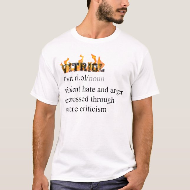 T-shirt Vitriol, texte noir, gros, nano 23 (Devant)