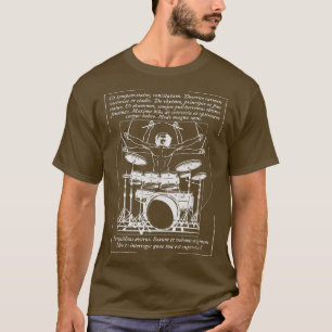 T-shirt Vitruvian Drummer Rock Music I Rock And Roll Drums