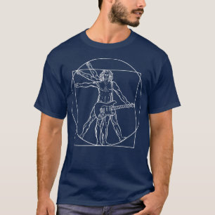 T-shirt Vitruvian Jouer à la guitare Premium