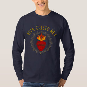 T-shirt Viva Cristo Rey Catholique Cristeros Sacré Coeur