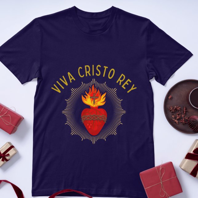 T-shirt Viva Cristo Rey Catholique Cristeros Sacré Coeur (Créateur téléchargé)