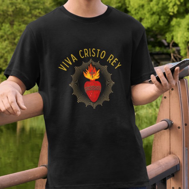 T-shirt Viva Cristo Rey Catholique Cristeros Sacré Coeur (Créateur téléchargé)