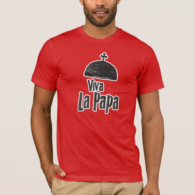 T-shirt Viva La Papa, Vive le Pape (Devant)