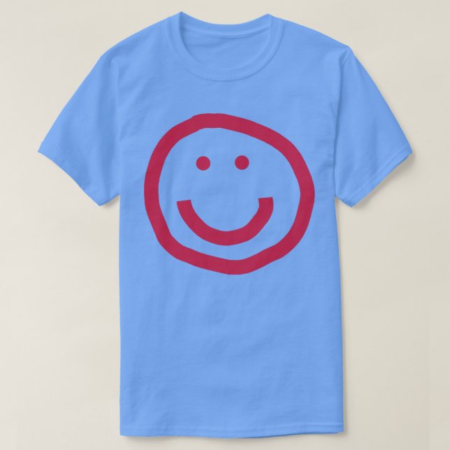 T-shirt Viva Magenta Smiley Visage Pantone Couleur de l'an (Design devant)