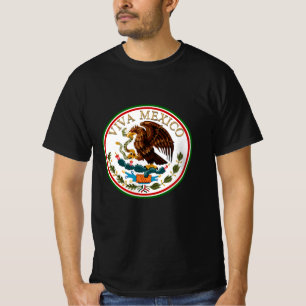T-shirt Viva Mexico (Aigle du drapeau mexicain)