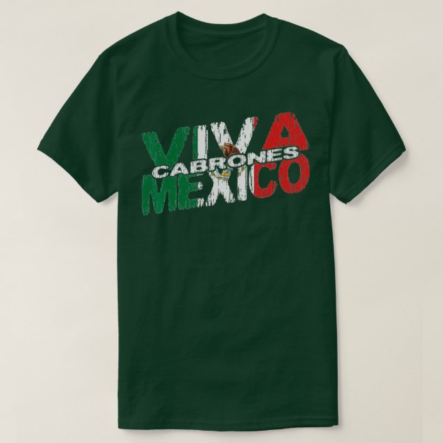 T-shirt Viva Mexico Cabrones Indépendance mexicaine Mexica (Design devant)