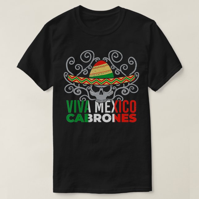 T-shirt Viva Mexico Cabrones Mexicaine Patriot Pride Cinco (Design devant)