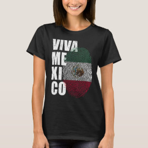 T-shirt Viva Mexico C'est dans mon ADN empreintes digitale