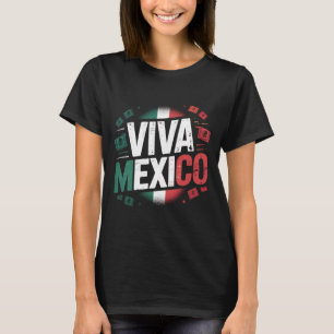 T-shirt Viva Mexico Chemise avec Distressed Mexicain Col