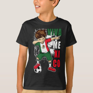 T-shirt Viva Mexico Mexican Soccer Boy Independence Day Fl