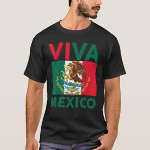 T-shirt Viva Mexique Hispanique Mexicaine Flag Pride Femme