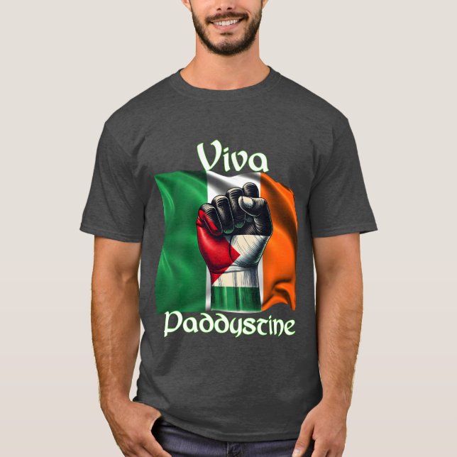 T-shirt Viva Paddystine IrelandPalestine Solidarity friend (Devant)