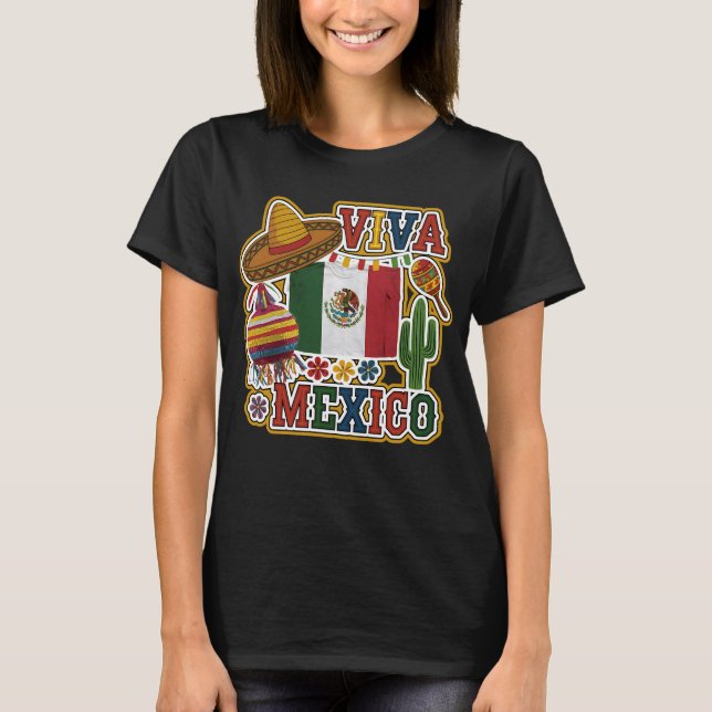 T-shirt VIVAN MEXICO patrimoine historique et culture mexi (Devant)