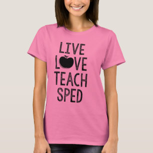 T-shirt Vivant. Amour. Enseignez. EXPÉDIÉ. Pièce en t