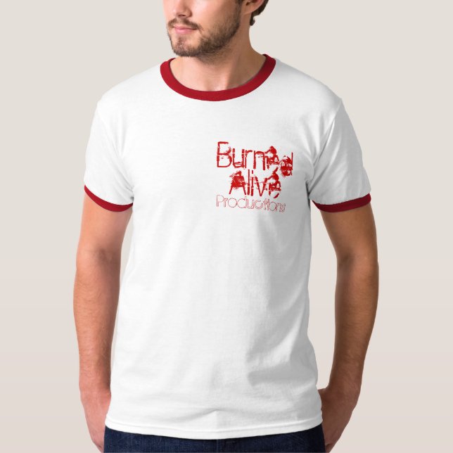 T-shirt vivant brûlé   de productions (Devant)