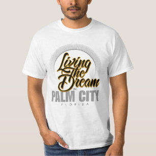 T-shirt Vivant le rêve dans la ville de paume