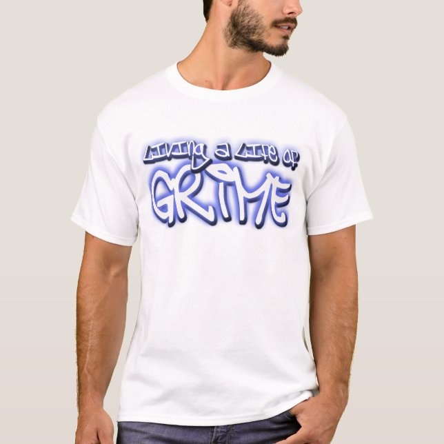 T-shirt Vivant une vie de bleu de CRASSE (Devant)