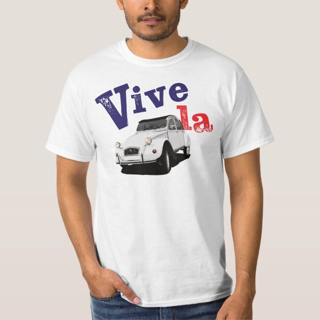 T-shirt Vive la 2CV - en 29 couleurs (Devant)