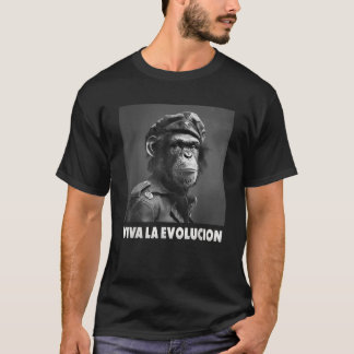 T-shirt Vive La Évolution Singe Intello Révolutionnaire