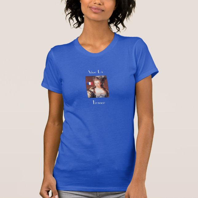 T-shirt Vive La France Marie Antoinette (Devant)