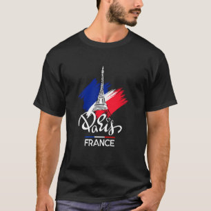 T-shirt Vive La France - Paris Tour Eiffel
