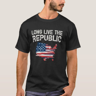 T-shirt Vive la République Drapeau américain patriotique