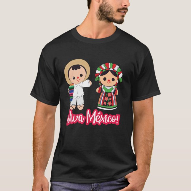 T-shirt Vive le Mexique Cabrones Drapeau de fierté mexicai (Devant)