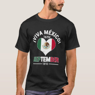 T-shirt Vive le Mexique Jour de l'Indépendance 16 septembr