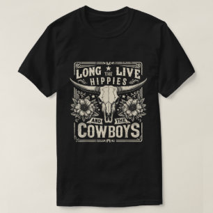 T-shirt Vive Les Hippies Et Le Pays Des Cowboys