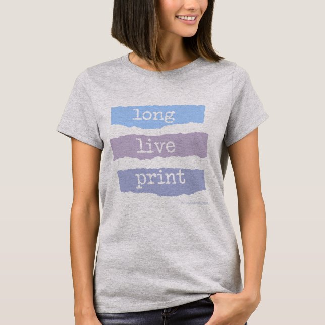 T-shirt vive l'impression - machine à écrire dans la coule (Devant)