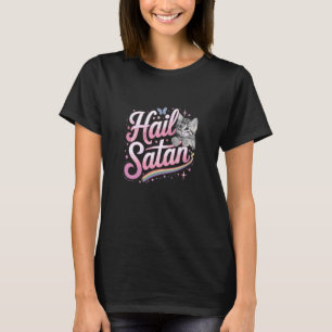 T-shirt Vive Satan Drôle Edgy Ironique Chat