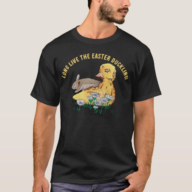 T-shirt Vive Vampire-Zombie Canard de Pâques (Devant)